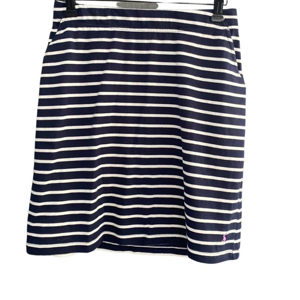 Joules Navy/White Stripe Nautical Portia Skirt Size 4- 200594